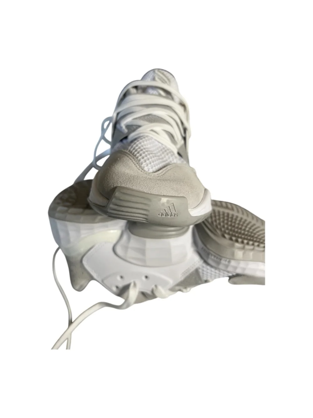 Adidas James Harden Vol. 4 team white and gray basketball shoes men's size 7.5